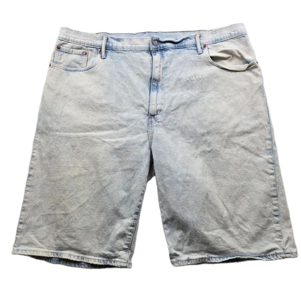 Levi's Denim Shorts Mens 44 Light Wash Blue Jean Cotton 569 Loose Straight
